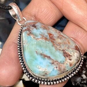 Caribbean Larimar Pendant 2”